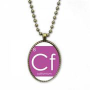 Chestry Elements Period Table Actinide Californium Cf Necklace Vintage Chain Bead Pendant Jewelry Collection