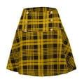 thumbnail image 5 of Wutalume Women's Loose Fit Plaid Print High Waist Hip Wrap Button Skirt, A-Line Style, Office Casual and Weekend Outfit,Ginger L, 5 of 5