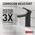 thumbnail image 2 of Delta Faucet 581LF-BLGPM-PP Robinet de Salle de Bain à Poignée Moderne, Trou Unique, Noir Mat, 2 of 5