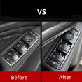 thumbnail image 4 of Window Lift Button Trim, Stainless Steel Glossy Black Door Window Switch Button Sticker  For W166 W204, 4 of 8