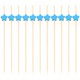thumbnail image 3 of EeaseMX 100 palillos desechables de bambú con diseño de estrella para frutas, cócteles, bebidas, fiestas, tenedores de bambú (azul cielo), 3 of 7