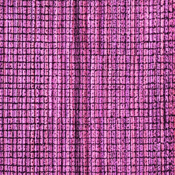 Ahgly Company Indoor Square Abstract Pink Modern Area Rugs, 3' Square