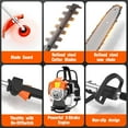 thumbnail image 3 of EAYSG 6 in 1 52cc Brush Weed Cutter Petrol Hedge Trimmer Grass Pruner Chainsaw Trimmer with Four Mowing Heads for Gardening Care, 3 of 7