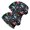 Dinosaur and Floral Black Pattern, variant on Dinosaur and Floral Black Pattern 2 Pack Slouchy Beanie Hat, Warm Winter Skull Cap with Stretchy Fabric & Soft Texture, Stretchy Polyester Gifts for Unisex Men Women