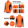 thumbnail image 2 of INBIKE Women's Cycling Jacket Biking Running Windbreaker Thermal Fleece Lined Reflective Coat Winter Orange Medium, 2 of 7