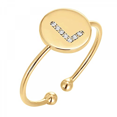 thumbnail image 1 of Gold Plated Initial Ring Stackable Rings for Women Fashion Rings-----L, 1 of 3