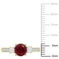 thumbnail image 2 of Everly Women's Created Sapphire and Ruby 10K Yellow Gold Engagement Ring, 2 of 7