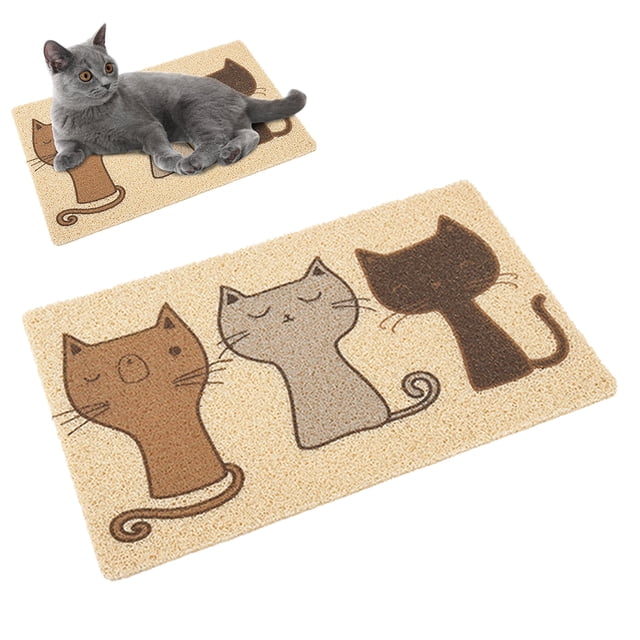 Tapis de Litière pour Chat, Anti-Humidité et Respirant, Tapis d'Alimentation pour Chats