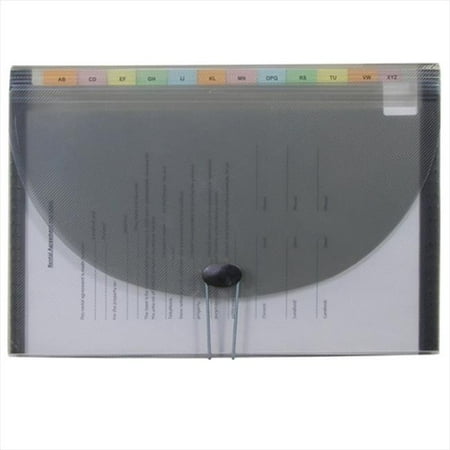 C-Line Products 58331BNDL2EA 13-Pocket Legal Size Poly Expanding File with Handle Black - Set of 2 Files