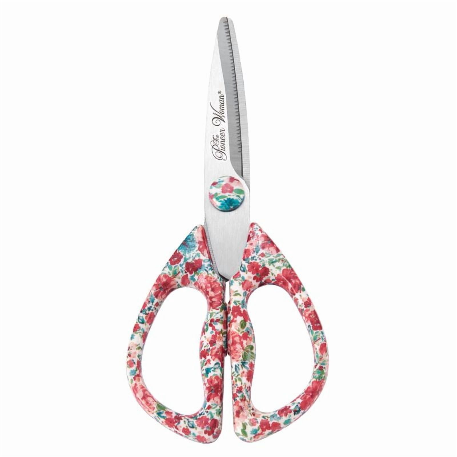 The Pioneer Woman 2-Piece All-Purpose Shears Set, Stainless Steel, Gorgeous Garden Pattern
