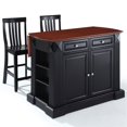 thumbnail image 3 of Crosley Coventry Drop Leaf Kitchen Island with School House Stools in Black, 3 of 9