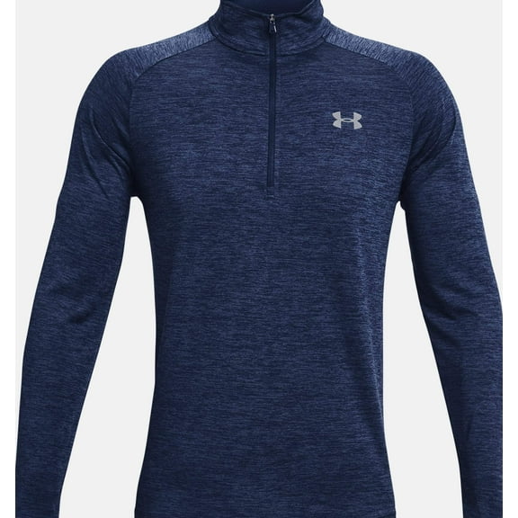 UA Tech™ Men's ½ Zip Long Sleeve-Academy / Steel - Size SM