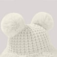 thumbnail image 2 of Eltusu Women Pompom Beanie Hat, Soft Warm Windproof Ears Flaps Winter Hat White Size M, 2 of 3