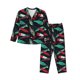 thumbnail image 1 of Fotbe Fishing Lure Conjunto de Pijama de Manga Larga para Mujer con Estampado, Ropa de Dormir de 2 Piezas, Conjunto de Casa Suave y Cómodo con Bolsillos-Medium, 1 of 7