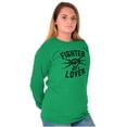 thumbnail image 4 of Fighter Not a Lover Muay Thai Athlete Long Sleeve TShirt Men Women Brisco Brands 2X, 4 of 6