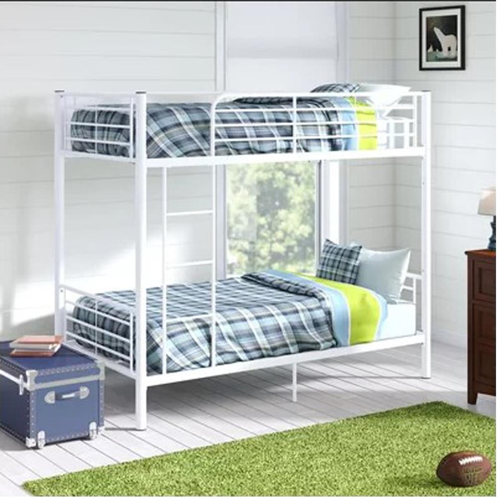 Ktaxon Twin Over Twin Metal Bunk Bed, Sturdy Frame with Metal Slats