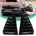 thumbnail image 2 of Car Rear Side Window Louvers, for Golf 7 R 7 7.5 2013-2020 Racing Style Window Blinds Air Vent Scoop Cover Black, 2 of 8