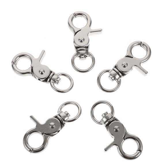 RENACLIPY 5-Pack Steel Bird Cage Door Hook Locks with Metal Spring Clips for Small Pet Safety Latches
