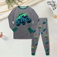 thumbnail image 2 of Paguaki Toddler Boys Pajamas Monster Cotton Kids Dinosaur 2 Pjs Sleepwear Clothes Sets, 2 of 4
