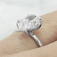 thumbnail image 4 of solitaire jewels 4.25CT Double Prong Oval Moissanite Solitaire Engagement Ring For Women, 18K White Gold, 4 of 5
