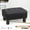 Black, variant on MoNiBloom Footstool Ottoman with Padded Seat, Modern PU Leather Footrest, Rectangular Seat Stool, Brown