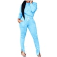 thumbnail image 2 of Puntoco Moda Mujer Bolsillo Cuello Redondo Casual Manga Larga Sudadera+Pantalón Conjunto Liquidación Puntoco Puntoco-4014, 2 of 5