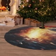 thumbnail image 6 of Lsque Red And White Flame Fox Print Christmas Tree Skirt, Tree Skirt with Ties or Velcro, Perfect for Holiday Decorations, Halloween, and New Year-36", 6 of 7