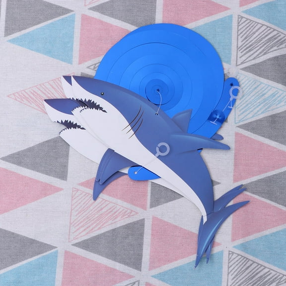 Clispeed 30PCS Birthday Supplies Themed Decor Shark Hanging Swirls Paper Ocean Theme Party Decorations for Kids
