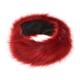 thumbnail image 2 of Diadema de piel sintética para mujer-orejeras peludas de invierno-orejeras esponjosas de tiempo frío que cubren las rusas - Rojo Salvador Dali Diademas calentadoras de orejas de piel, 2 of 5