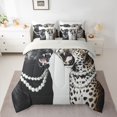 thumbnail image 2 of Homewish 3D Cheetah Animal Bedding Comforter Set 7-Piece, Jungle Wildlife Leopard King Bedding Sets, Teens Kids Adult Men Reversible Bed Sheets, Breathable Home Decor, 2 of 7