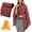 Red-with 10000mAh battery, variant on Heated Blanket Throw Battery Operated, 2025 New Portable Cordless Heated Shawl Ponchol With 8 Heating Areas & 3 Heating Modes,Electric Wearable Heating Outdoor Camping Blanket For Traveling,Picnics