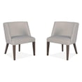 thumbnail image 1 of Bowery Hill Chaise d'Appoint Rembourrée Lot de 2 en Brun Kona Vieilli, 1 of 5