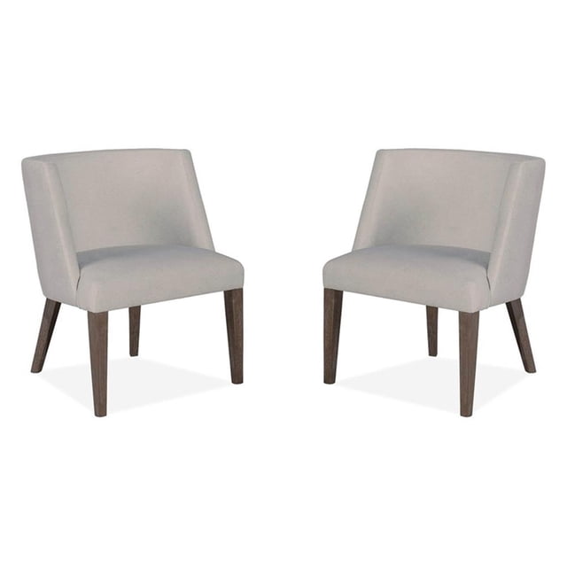 Bowery Hill Chaise d'Appoint Rembourrée Lot de 2 en Brun Kona Vieilli