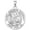 White Gold, variant on Saint Andrew Fournet Medal  - 2/3 Inch Size of Dime, Sterling Silver