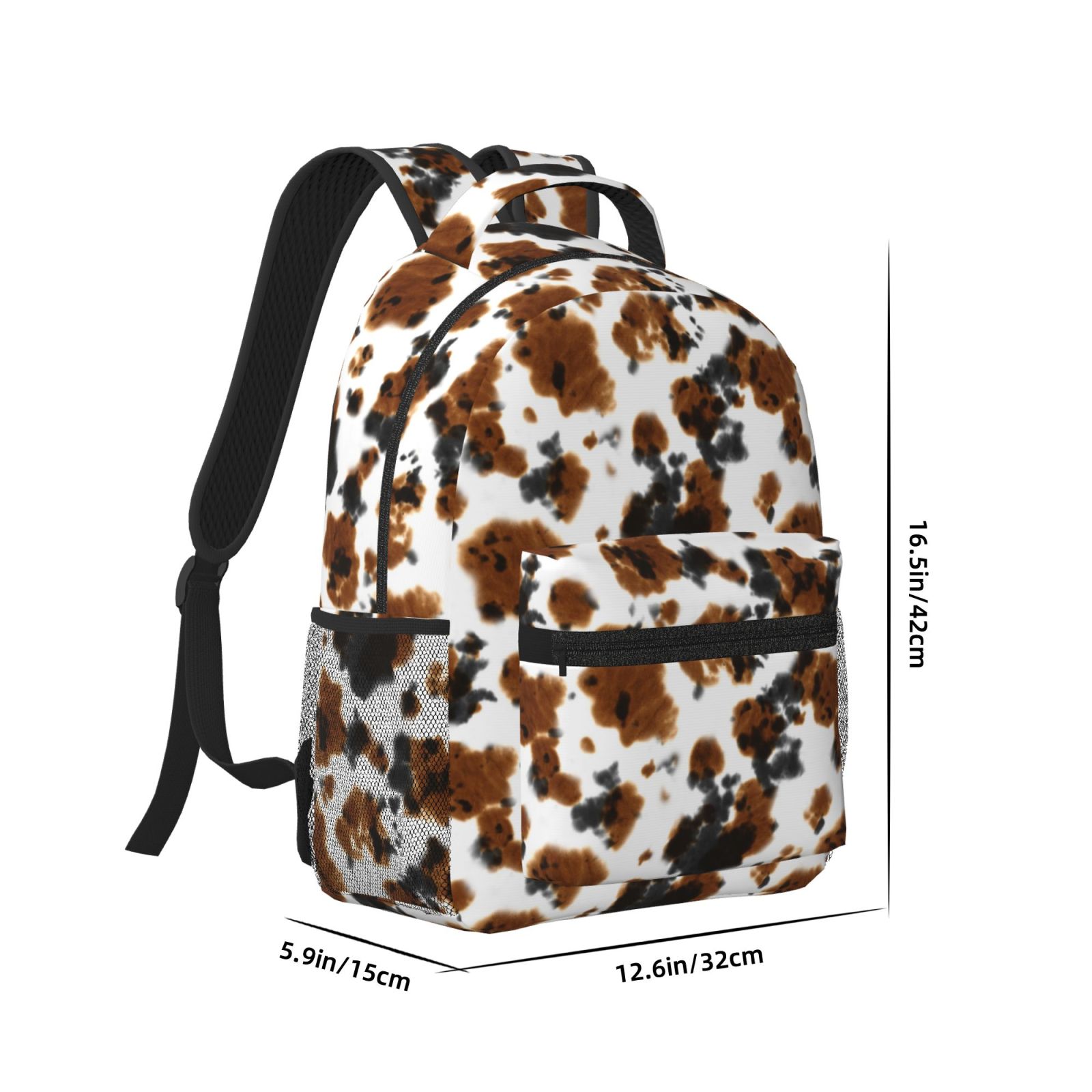 Xecao Cow Tie Dye Print Casual Backpack: A Computer Backpack Ideal for Men and Women, Perfect for College, School, or Daily Travels-One Size