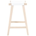 thumbnail image 4 of SAFAVIEH Aariz Modern Rectangle Barstool, White/Natural (18.5 in. W x 20 in. D x 30 in. H), 4 of 7