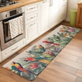 thumbnail image 2 of 2'x6' Rug Runners for Hallways Kitchen, Summer Botanical Non Slip Entryway Beside Floor Carpet Runner, Rustic Tropical Plants Birds Washable Laundry Room Bedroom Throw Rugs Mat for Family Pet, 2 of 8