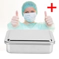 thumbnail image 2 of Fdit Caja de limpieza rectangular de acero inoxidable de 15,24 cm con tapa para clínica Caja de limpieza Spptty cuidado personal, 2 of 7