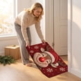 thumbnail image 6 of Merry Christmas Door Mats, 23.62x15.75 inch Cute Red Nose Reindeer Doormat, Non-Slip Printed Snowflake Holiday Decor Floor Carpet for Indoor Outdoor Entryway Mudroom Bathroom Front Porch Farmhouse, 6 of 7