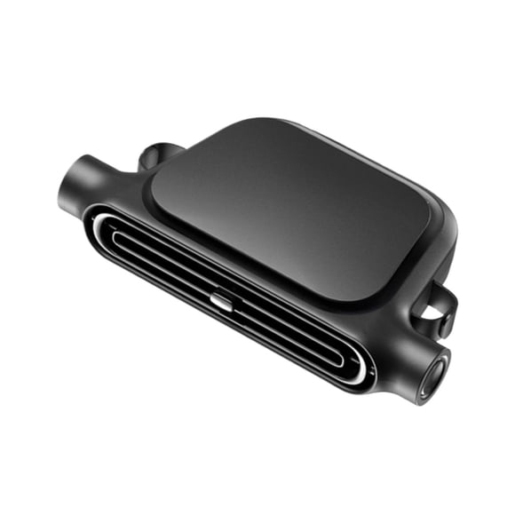 Ventilador para coche de 3 velocidades con cable, ligero y compacto, para refrigeración y circulación en el asiento trasero. negro