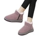 thumbnail image 5 of Botas Tobillo Tipo Zapatilla Casa para Mujeres Y Hombres Con Forro Piel Felpa Cálidas Difusas Interiores, 5 of 9