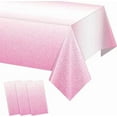 thumbnail image 2 of 1Pc Pink Plastic Tablecloth For Parties Gradient Pastel Pink Disposable Tablecloth For Rectangular Tables Light Pink Sprin, 2 of 9