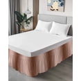 thumbnail image 4 of Chocolate Ombre Wrap Around Bed Skirts for California King Bed 16" Drop,Bed Skirt with Adjustable Elastic Belt Dust Ruffle Bed Valance for Bedroom Hotel Modern Gradient Abstract Art Bed Frame Cover, 4 of 7