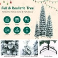 thumbnail image 3 of 8fT, 6fT, 4fT Pencil Christmas Trees,3-Set Pre-Lit Christmas Trees with 290 LED Lights,1370 PE Branch Tips, 11 Lighting Modes, Snow Flocking, Includes Stand, 3 of 8