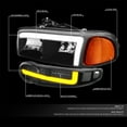 thumbnail image 7 of DNA Motoring Switchback LED DRL Headlights for 01-06 Sierra Yukon Denali, Black Housing Amber Corner, 7 of 7