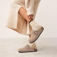 thumbnail image 7 of Comwarm Genuine Suede Clogs for Women, Memory Foam Cork Footbed Potato Slip on Leather Shoes, Taupe, 7 of 7