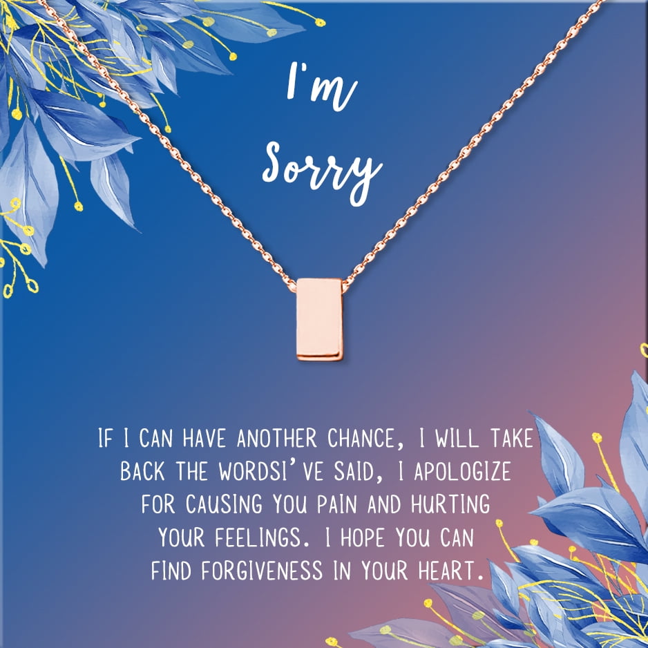 Anavia I'm Sorry, Apology Gift Card Necklace, Apology Gifts For Her, Sorry  Quote Apology Gifts For Wife, Forgiveness Gift For Girlfriend-[Rose Gold |  Afi.ae