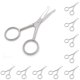 thumbnail image 1 of Vogacara Tijeras para bigote de 105 MM, mano de obra fina, diseño único, apariencia exquisita, fácil instalación, cortadora de belleza, Plata brillante 10piezas, 1 of 6