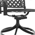 thumbnail image 4 of JERFIT 2-Pack Outdoor Swivel Patio Chairs with Cushions, 360° Rotating All-Weather Aluminum Armchairs for Garden, Poolside, Deck, 4 of 10