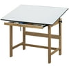 Alvin Solid Oak Drafting Table Natural Finish 31" x 42" x 37"